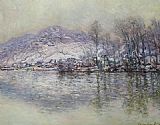 Claude Monet The Seine at Port Villez Snow Effect painting